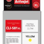 Activejet ACC-581YNX (remplacement de CLI-581Y XL ; Supreme ; 11,70 ml ; jaune)