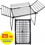 Sèche-linge PROMIS MILANO, pliable, 4 ailes supplémentaires, noir