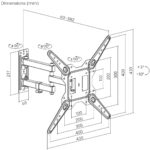 Support Maclean pour téléviseur ou moniteur, universel, max VESA 400x400, 23-55", 30kg, noir, MC-701N