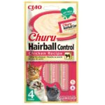 INABA Churu Hairball Control Chicken Recipe - Friandise pour chat - 4x14g