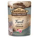 CARNILOVE CAT POUCH Aliments humides pour chats Truite, Echinacée 85 g