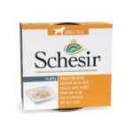 SCHESIR in jelly Chicken with aloe - aliments humides pour chiens - 150 g