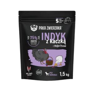 PAKA ZWIERZAKA Turkey with duck S - aliments secs pour chiens - 1,5kg