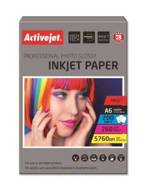 Activejet Papier photo AP6-260GR200 (A6 ; 200 copies)