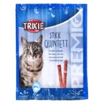 Snacks Premio Sticks-saumon noirci à la truite-nourriture sèche pour chats-5x5g