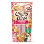 INABA Churu Bites Poulet au thon et au saumon - friandise pour chat - 3x10 g