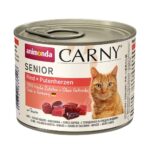 ANIMONDA Carny Senior Beef and turkey hearts - nourriture humide pour chat - 200g