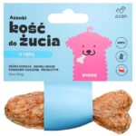 AZANKI Os de morue avec probiotique Puppy en forme de poisson – friandise pour chien – 12 cm