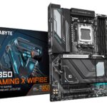 GIGABYTE B850 GAMING X WIFI6E Carte Mère - AMD Ryzen 9000 Series CPUs, VRM numérique 12+2+2 phases, jusqu'à 8200MHz DDR5 (OC), 1xPCIe 5.0 + 2xPCIe 4.0 M.2, LAN 2.5G, WIFI 6E, USB 3.2 Gen 2x2