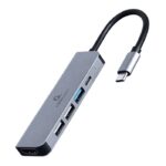 Gembird A-CM-COMBO5-03 station d'accueil Avec fil USB 3.2 Gen 1 (3.1 Gen 1) Type-C Argent