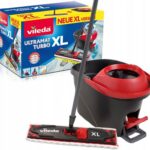 Vileda Ultramat Turbo XL balai à franges et balai-éponge Sec&humide Microfibre Noir, Rouge