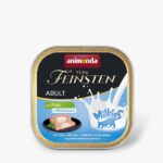 ANIMONDA Vom Feinsten Adult Milkies avec Dinde et Farce Laitière - Nourriture Humide pour Chats - 100g