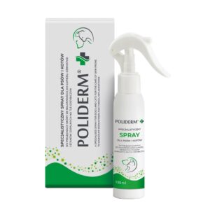 JM SANTE Poliderm - spray de soin pour peau sujette aux pellicules, dermatoses et inflammations chez les chiens et chats – 100 ml
