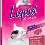 VITAKRAFT Snack Liquid Foie avec biotine - gourmandise pour chat - 6x15g