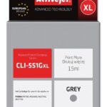 Activejet Encre ACC-551GN (remplacement Canon CLI-551G ; Suprême ; 15 ml ; gris)