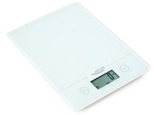 Adler AD 3138 w escabeaux de cuisine Balance de ménage électronique Blanc Comptoir Carré