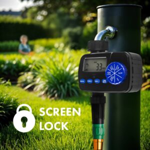 Programmateur d'arrosage électronique GreenBlue, programmateur, alimentation 2x1.5V AA, GB390