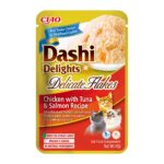 INABA CAT Dashi Delights Flocons Délicats Poulet avec Thon & Saumon - friandise pour chat - 40g