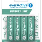 Piles rechargeables everActive Ni-MH R6 AA 1100 mAh Infinity Line - 4 pièces