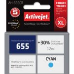 Activejet Encre AH-655CR (remplacement HP 655 CZ110AE ; Premium ; 12 ml ; bleu)