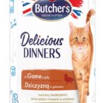 BUTCHER'S Delicious Dinners Pieces with venison in jelly - nourriture humide pour chats - 400g