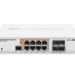 Mikrotik CRS112-8P-4S-IN commutateur réseau Gigabit Ethernet (10/100/1000) Connexion Ethernet, supportant l'alimentation via ce port (PoE) Blanc