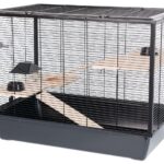 INTER-ZOO Hugo Wood black - cage pour rongeurs - 78 x 48 x 58cm