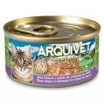 ARQUIVET Thon blanc et bâtonnets de crabe - nourriture humide pour chat - boîte - 80 g