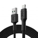 Green Cell KABGC18 câble Lightning 2 m Noir