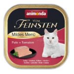 ANIMONDA Vom Feinsten Adult Mildes Menu Turkey with tomatoes - nourriture humide pour chat - 100g