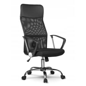 Topeshop KRZESŁO NEMO CZARNE chaise et fauteuil de bureau Siège rembourré Dossier grillagé