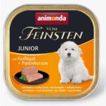 ANIMONDA Vom Feinsten Junior Poultry and turkey heart - aliments humides pour chiens - 150g