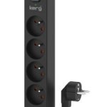 KERG multiprise avec disjoncteur-4 prises USBC+USBA 16A 3m noir