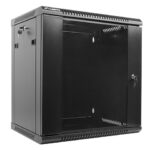 Lanberg 19'' armoire d'installation murale 12U 600x450mm noir (porte vitrée)