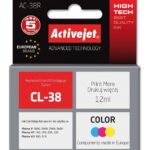 Activejet Encre AC-38R (remplacement de la Canon CL-38 ; Premium ; 12 ml ; couleur)