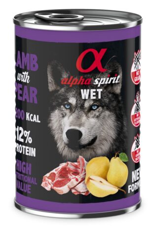 ALPHA SPIRIT WET Agneau à la poire - nourriture humide pour chien - 400g