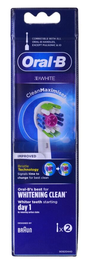 Conseils pour les brosses à dents ORAL-B Braun 3D White Clean Maximiser remplacement 2 pcs. Blanc