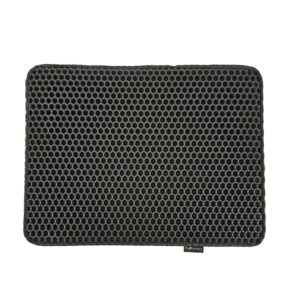 DIAMENTIQ Tapis pour chat rectangle noir - tapis pour bac à litière - 40 x 50cm