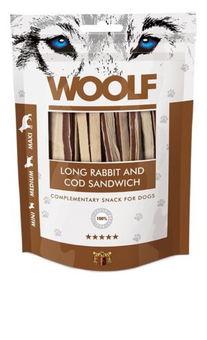 WOOLF Sandwich à la morue longue - friandise pour chien - 100g