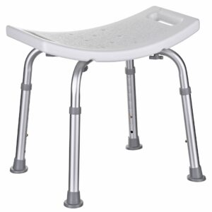 Tabouret de douche rectangulaire réglable en hauteur