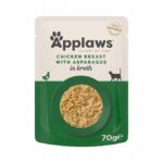 APPLAWS Chicken fillet with asparagus in broth - nourriture humide pour chat - 70g