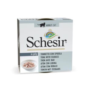 SCHESIR in jelly Tuna with sea bass - nourriture humide pour chat - 85 g