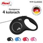 Flexi New CLASSIC 8 m Noir Chien Laisse avec enrouleur