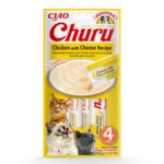 INABA Churu Poulet au fromage - Friandise pour chat - 4x14 g
