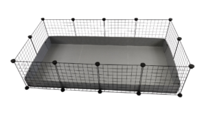 C&C Cage modulaire 4x2 145 x 75 cm argenté
