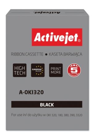 Activejet Ruban A-OKI320 (remplacement OKI 9002303 ; 3000000 caractères ; Supreme ; noir) 100 pièces