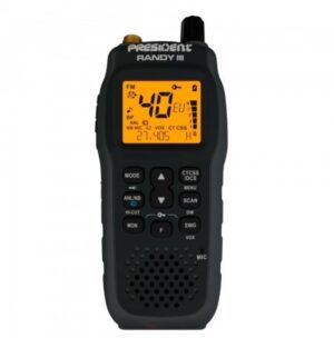 President Randy ASC AM/FM CB Radio portable noire