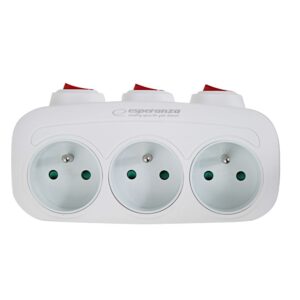Esperanza ELK307W Séparateur électrique 3 prises blanc