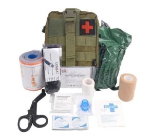 HELBO Depan HEL002 Trousse de premiers secours avec accessoires 13 articles Vert