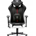 DiabloX-PLAYER 2.0. chaise de jeu normale blanche et noire